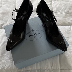 Prada Women's Elegant Black Heels with Strap